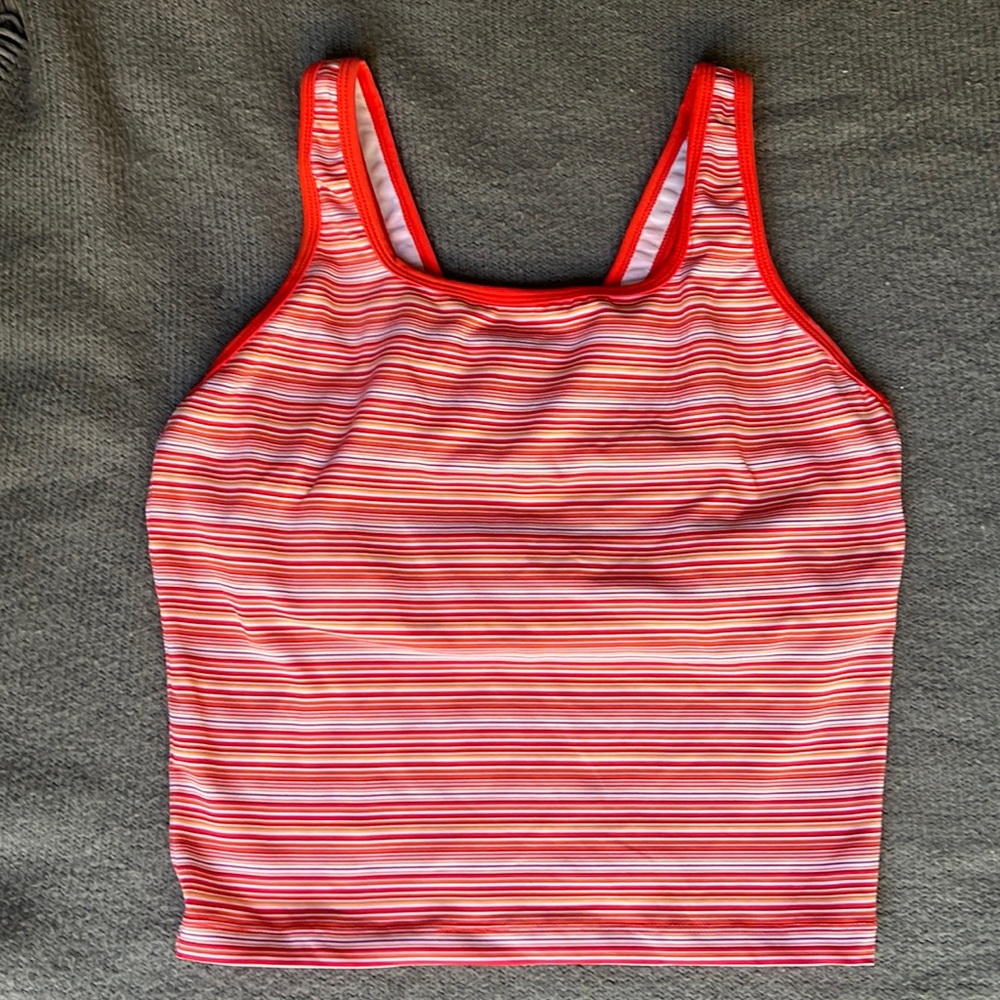 M Orange Nike athletic top with comfortable built in bra
